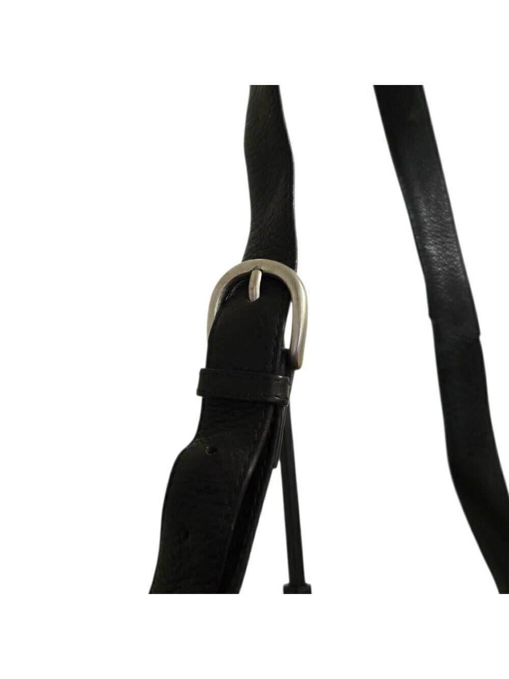 Kenneth Cole Black Genuine Leather Saddlebag Crossbody Purse - Picture 7 of 15